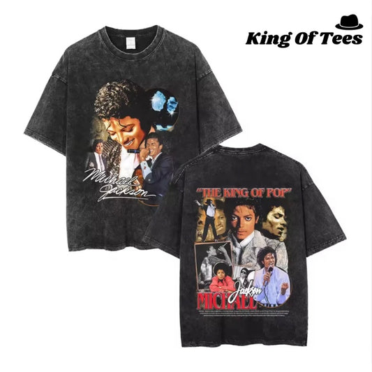 MJ King of Pop Vintage Graphic T-Shirt